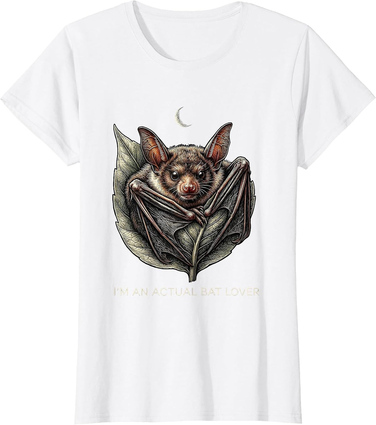 Women's I'm An Actual Bat Lover Vintage Bat Lover Halloween Humor T-Shirt - White