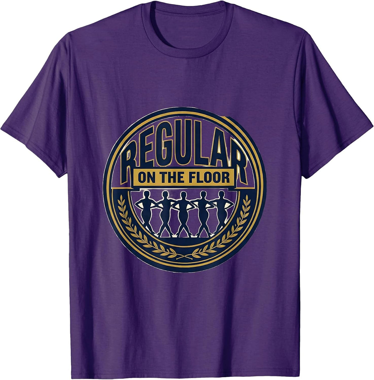 Men's Regular On The Floor Funny Dancer Line Dance Humor T-Shirt - Purple
