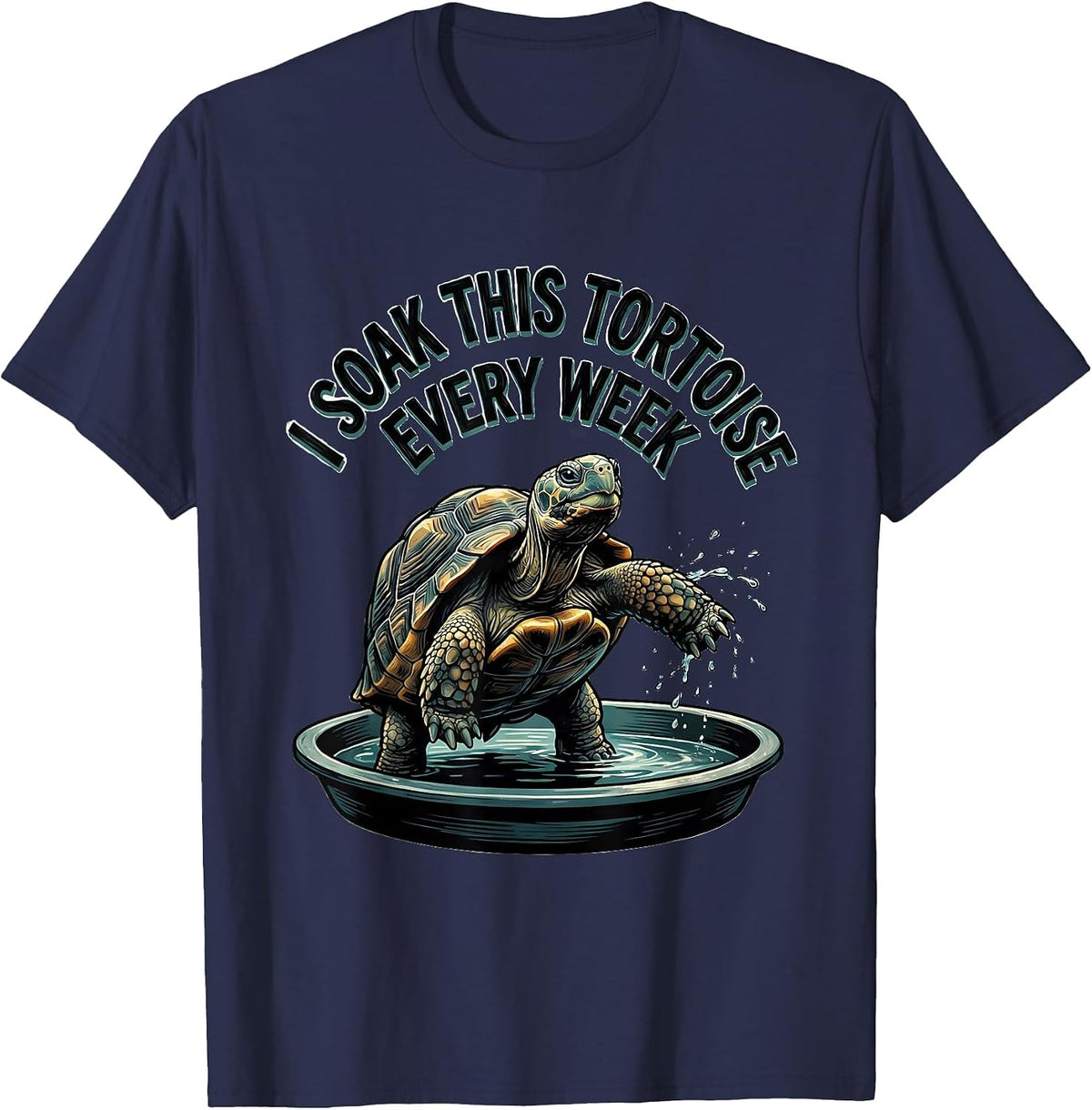 Men's I Soak This Tortoise Every Week Funny Tortoise Lover Pet T-Shirt - Navy Blue