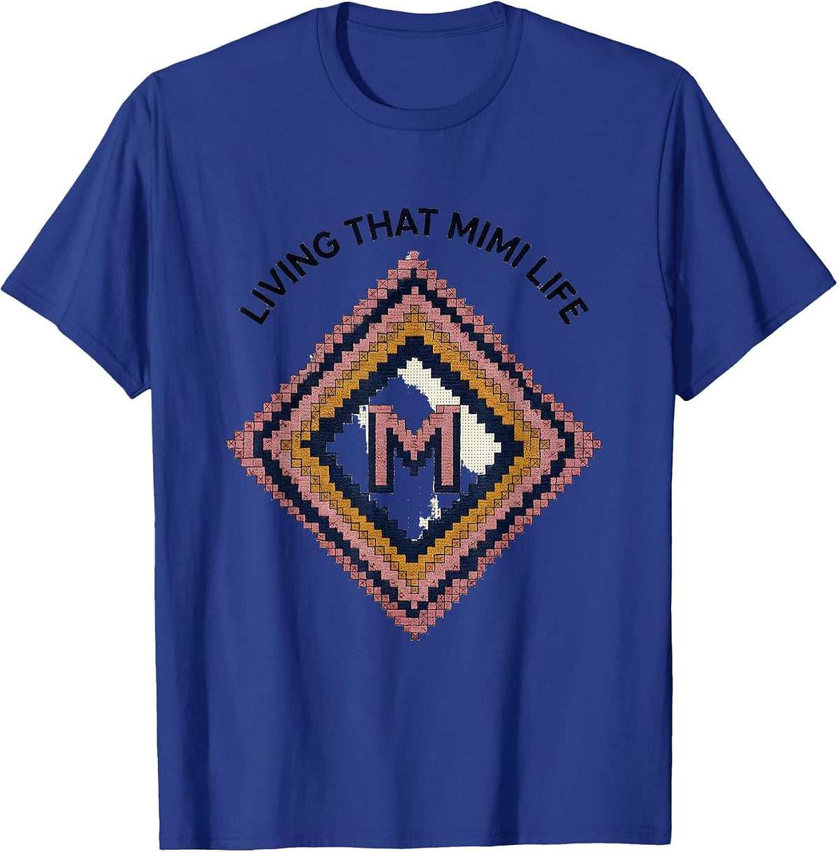 Men's Living That Mimi Life Grandma Design T-Shirt - Royal Blue
