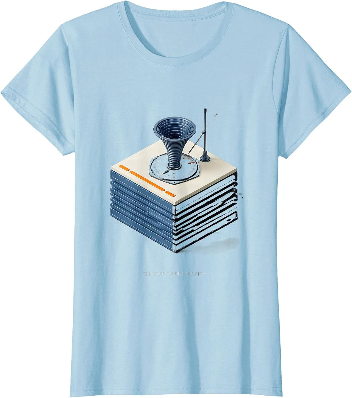 Women's Certified Funnel Spotter Funny Storm Chaser Meteorology Gift T-Shirt - Baby Blue