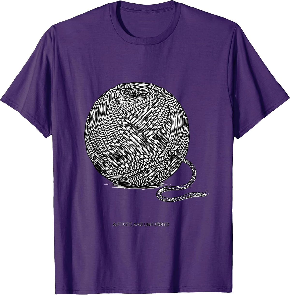 Autistic And Unhurried Neurodiverse ADHD Awareness Gift T-Shirt - Purple