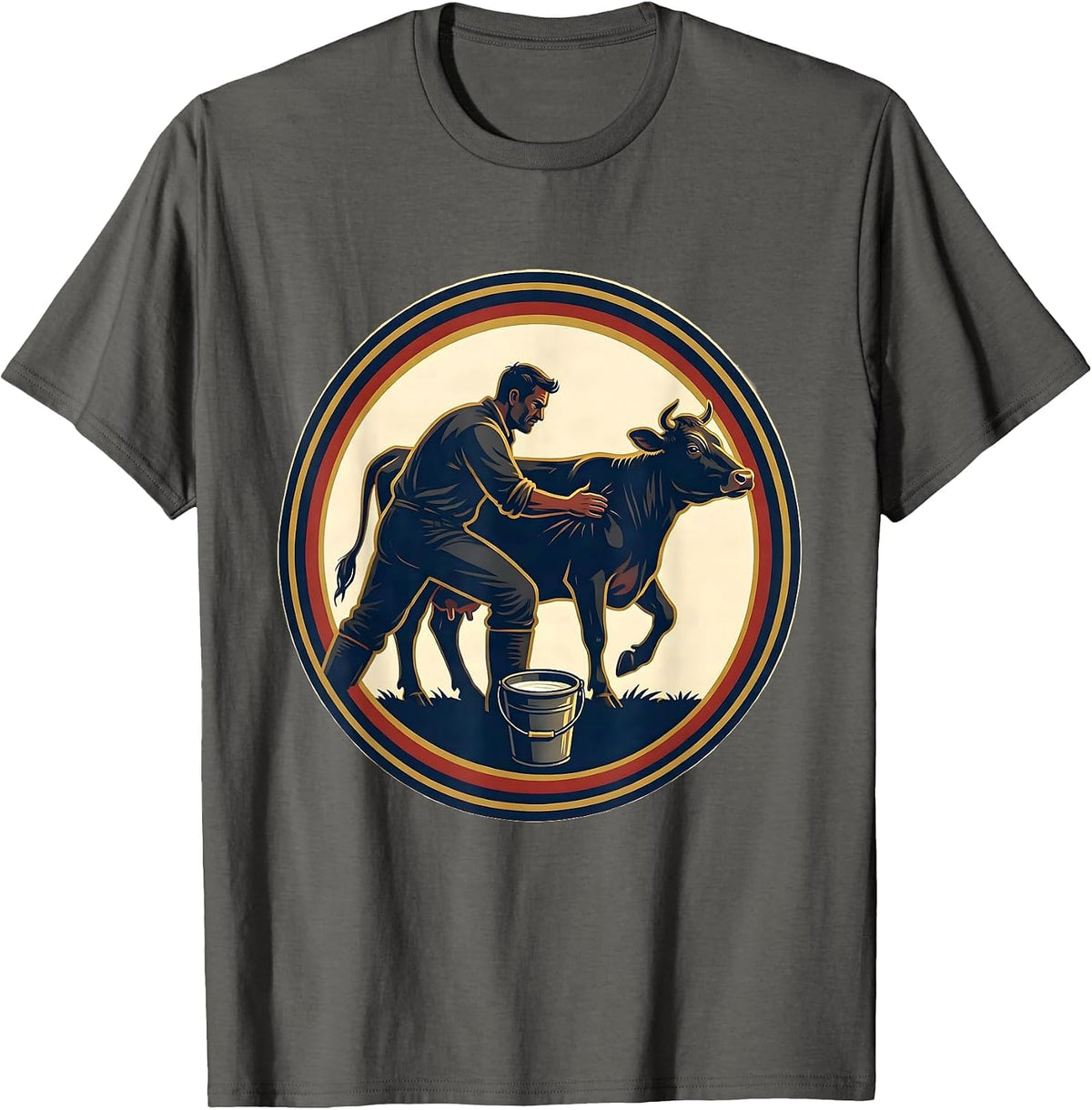 Men's Farm Seal Sarcastic Humor Farmer Ranch Life Gift T-Shirt - Asphalt Grey