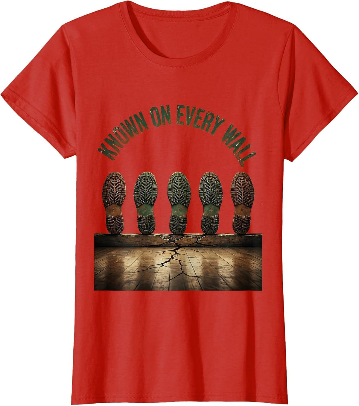 Known On Every Wall Vintage Dance Lover Line Dance Humor T-Shirt - Red
