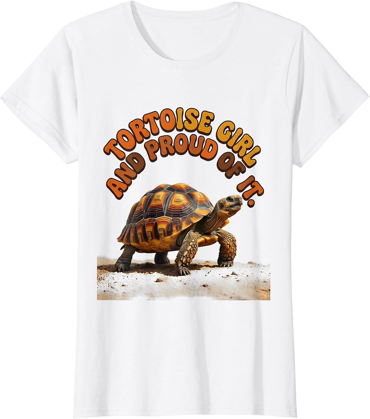 Women's Tortoise Girl And Proud Of It Retro 70s Turtle Lover Gift T-Shirt - White