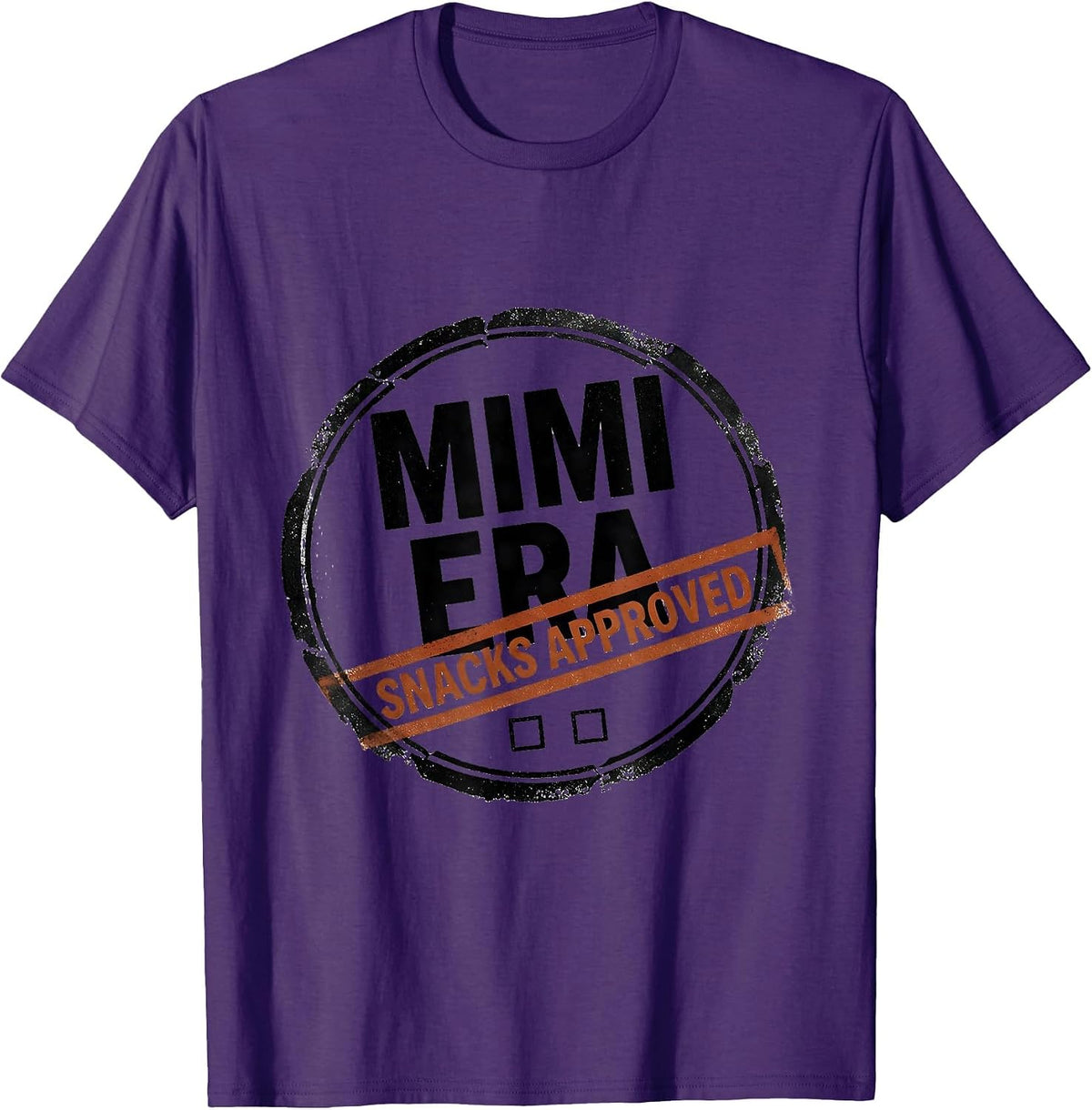 Mimi Era Snacks Approved Funny Grandma Nickname Retro T-Shirt - Purple