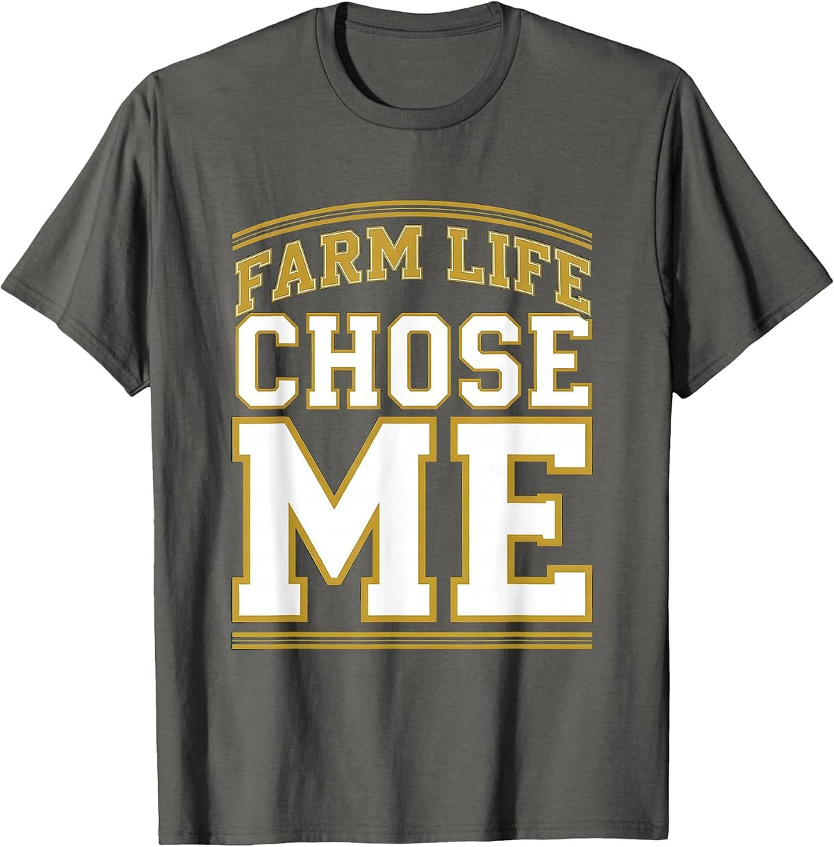 Farm Life Chose Me Proud Farmer Design T-Shirt - Asphalt Grey