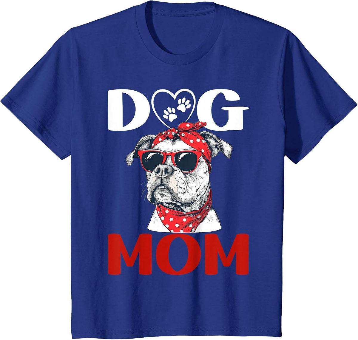 Pitbull Terrier Dog Dog Mom T-Shirt - Royal Blue