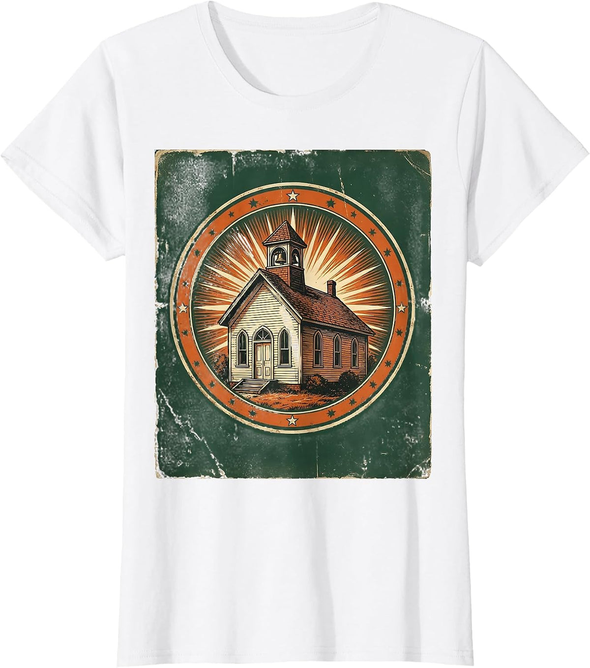 First Grade Teacher Schoolhouse Sunshine Design T-Shirt - White
