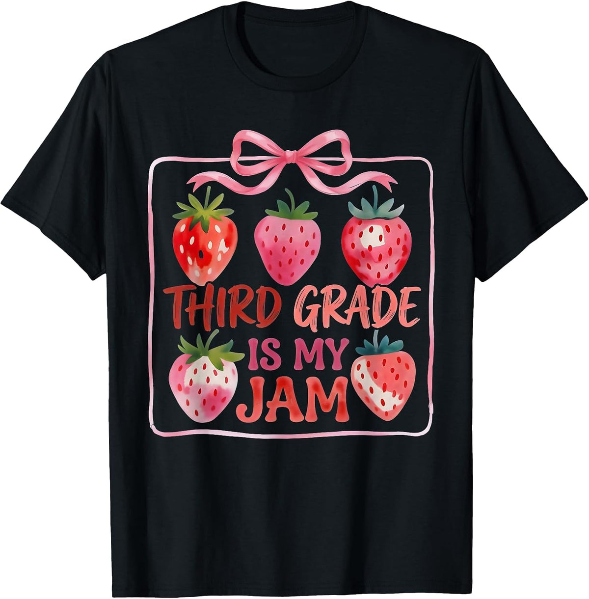 Third 3rd Grade is My Jam for Teacher Women Back to School T-Shirt - Black