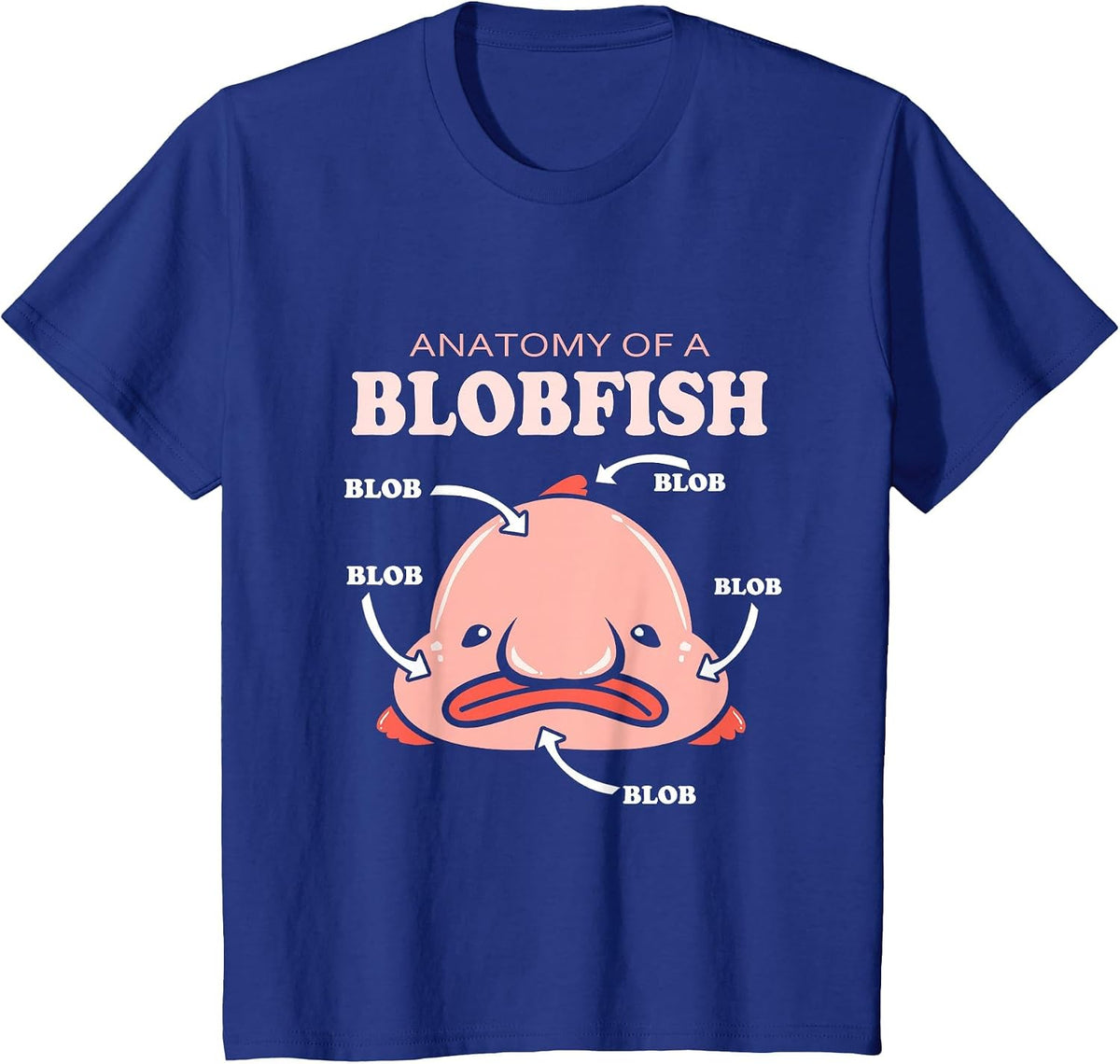 Anatomy of A Blobfish T-Shirt - Royal Blue