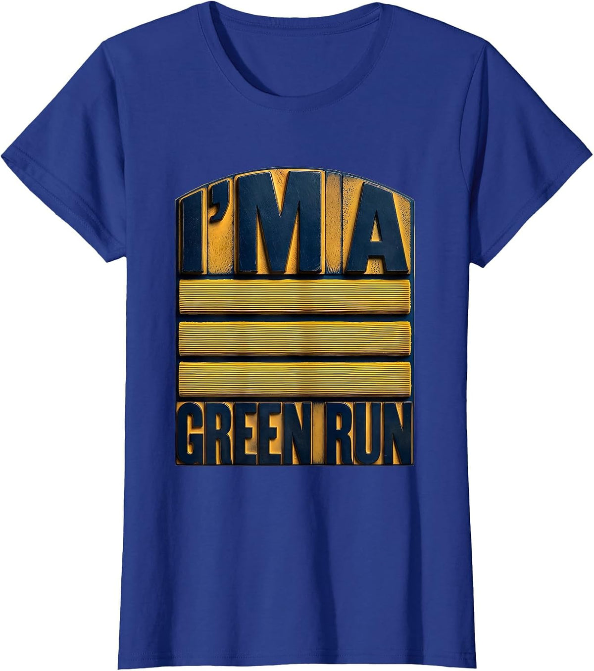 Women's I'm A Green Run Funny Ski Dad Snowboarder Gift T-Shirt - Royal Blue