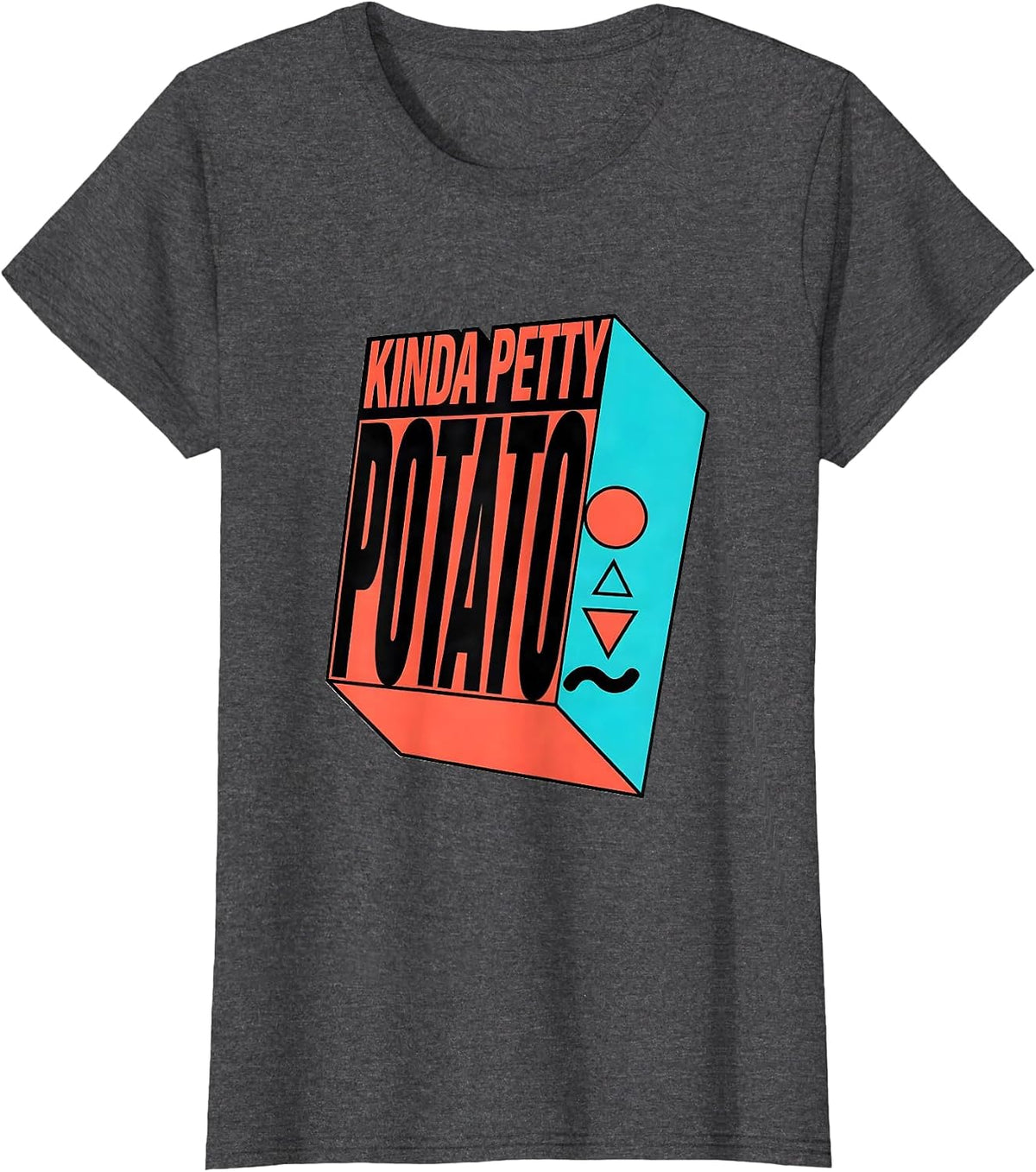 Women's Kinda Petty Potato Funny Sweet Potato Couple Thanksgiving T-Shirt - Dark Heather Grey