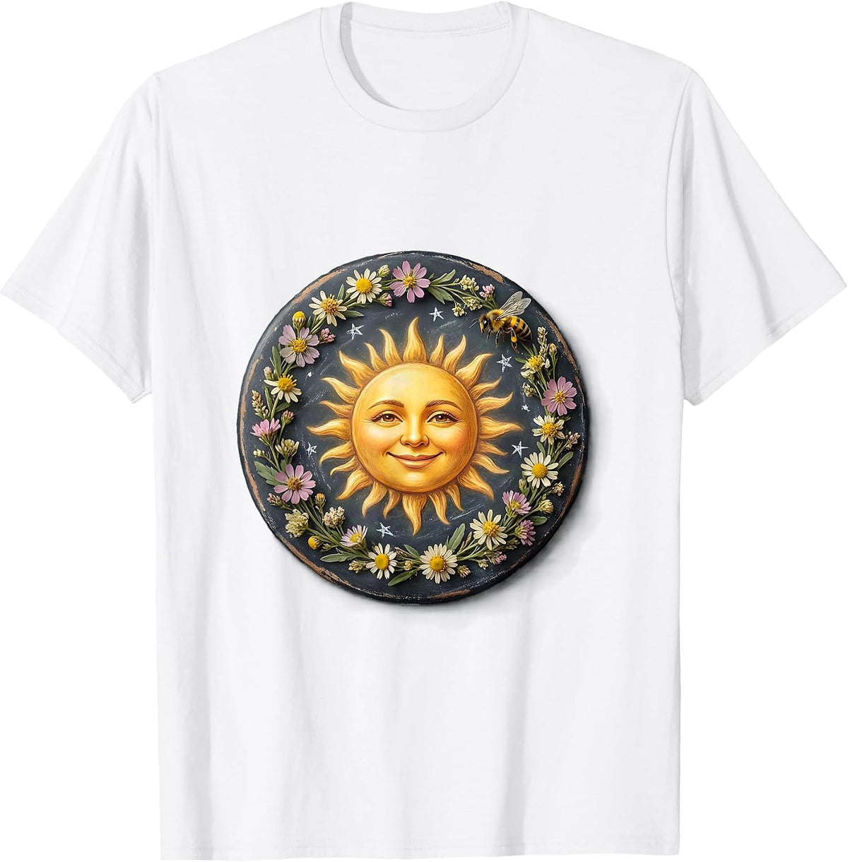 First Grade Teacher Chalkboard Sunshine Design T-Shirt - White