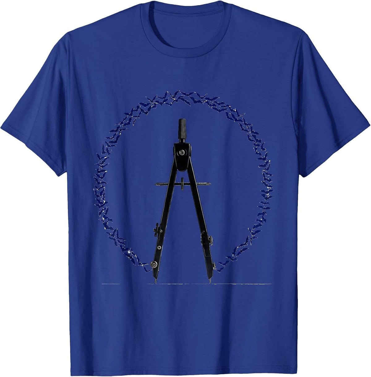 Men's Drafting Compass Halloween Teacher Costume Humor T-Shirt - Royal Blue