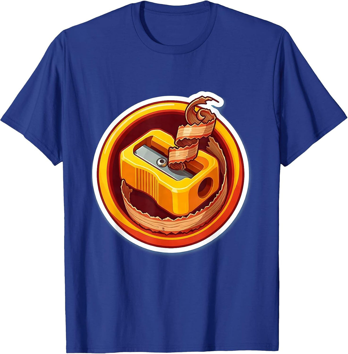 Kindergarten Teacher Pencil Sharpener Graphic T-Shirt - Royal Blue