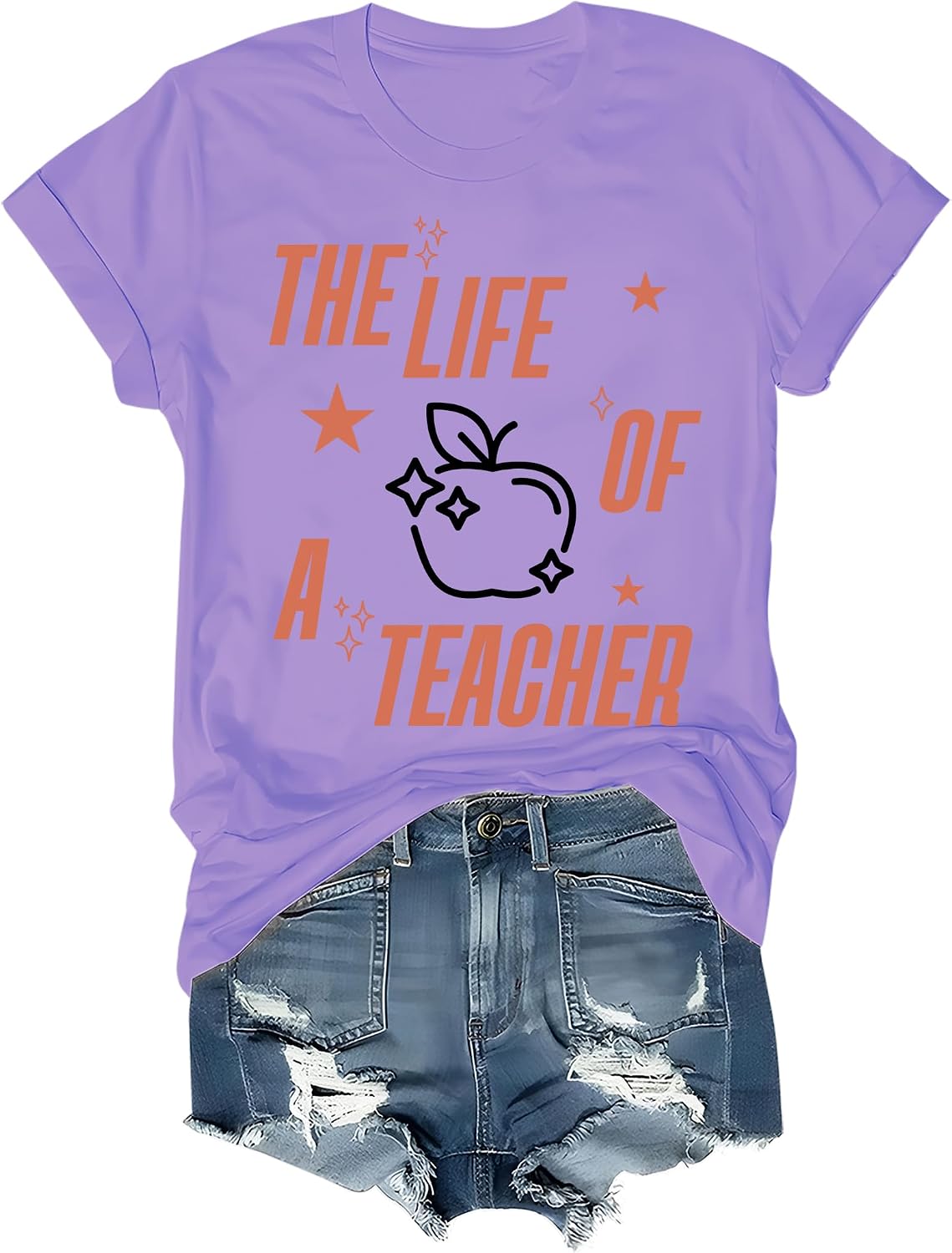 The Life of a Teacher Shirt, Back to School Shirts, Music Fan Teacher T-Shirt - Purple