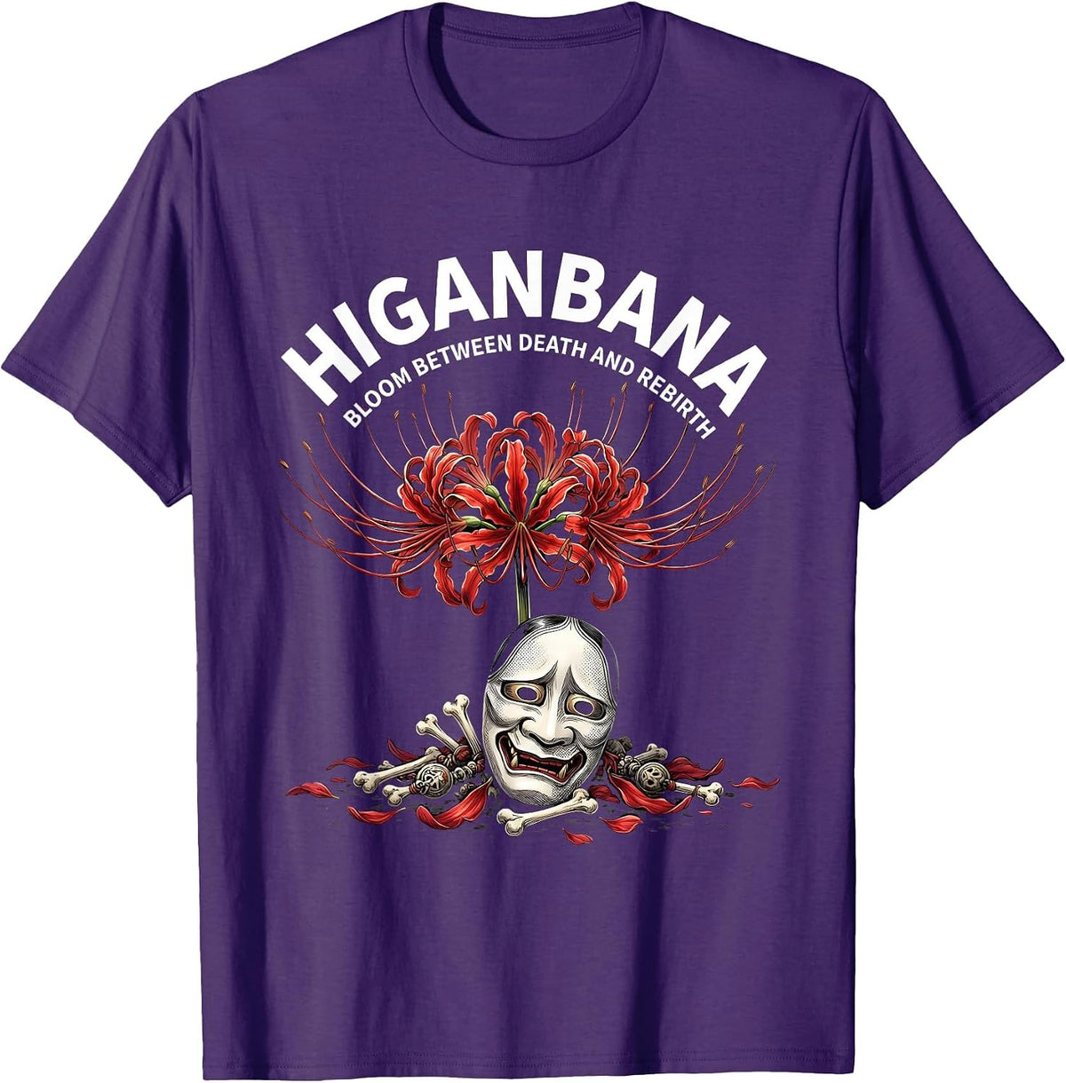 Higanbana, Bloom Between Death And Rebirth Anime Goth T-Shirt - Purple