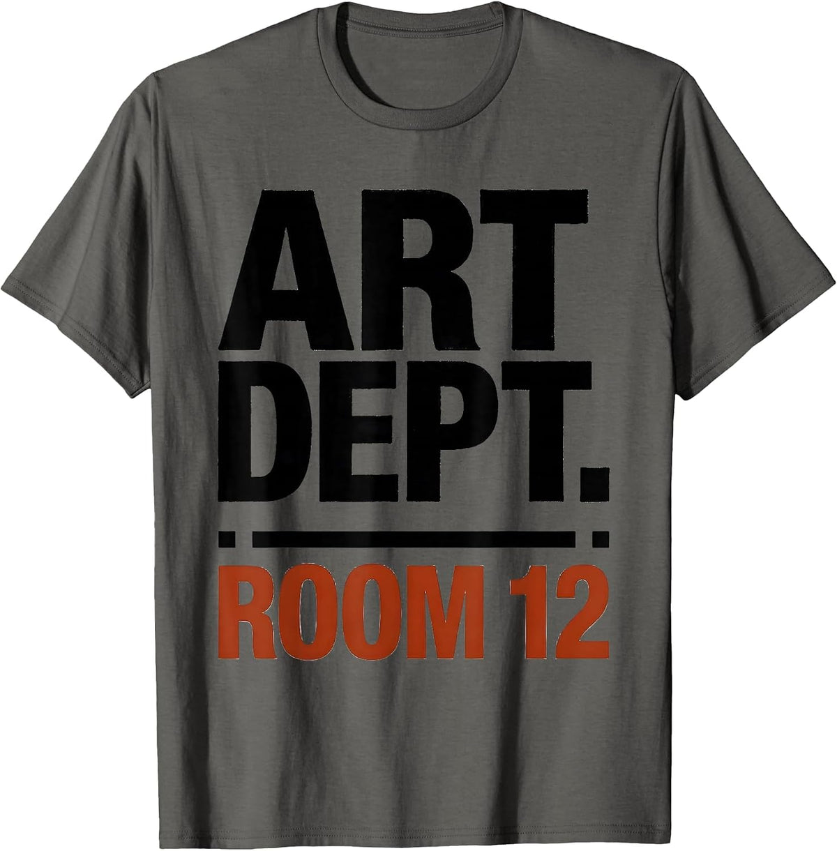 Men's Art Dept Room 12 Back To School Art Teacher Artist T-Shirt - Asphalt Grey