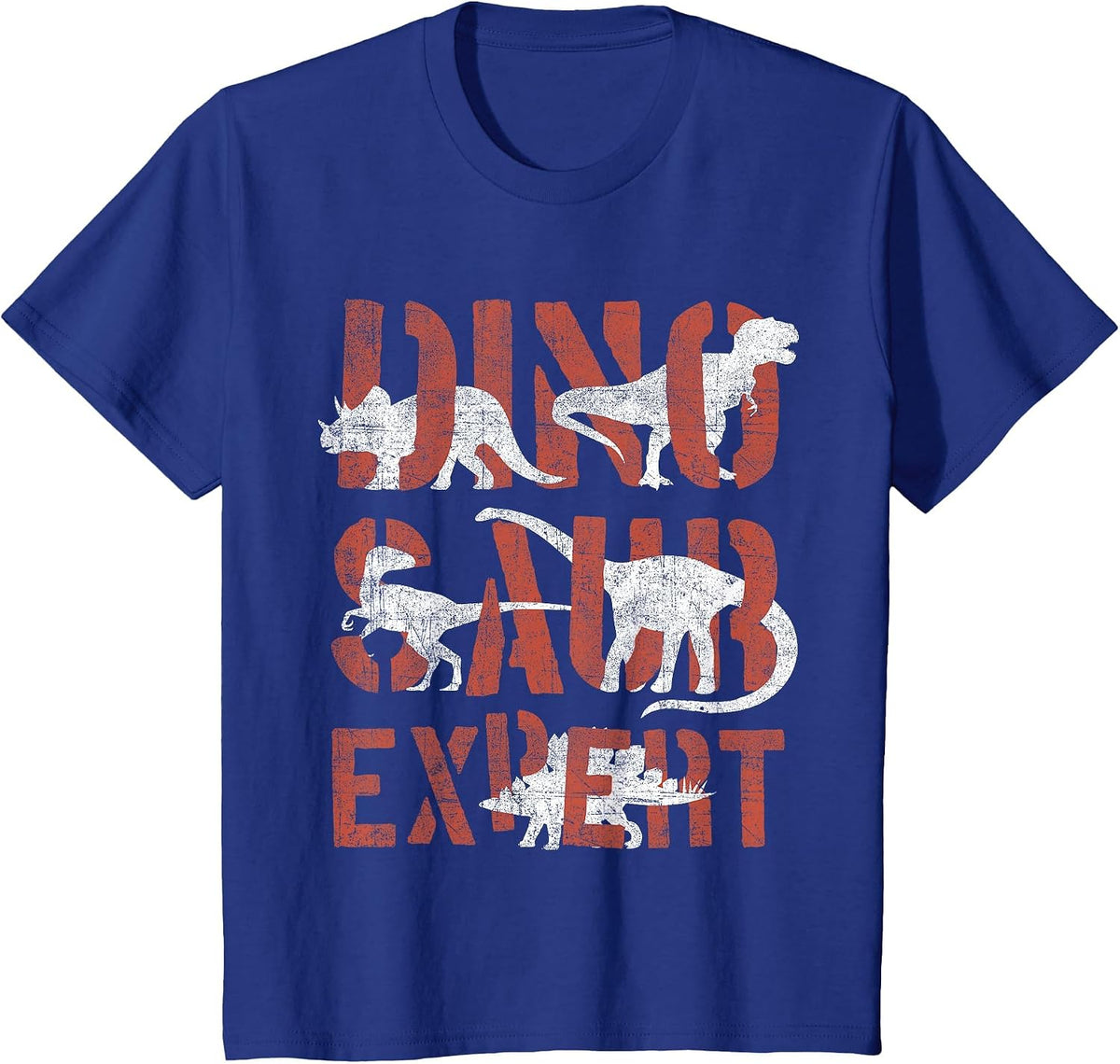 Dinosaur Expert Dinosaurs Boys Kids Toddlers Retro Graphic T-Shirt - Royal Blue