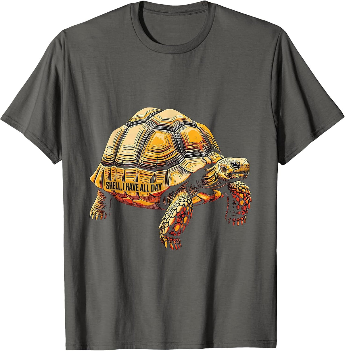Men's Shell I Have All Day Funny Tortoise Lover Pet Humor T-Shirt - Asphalt Grey