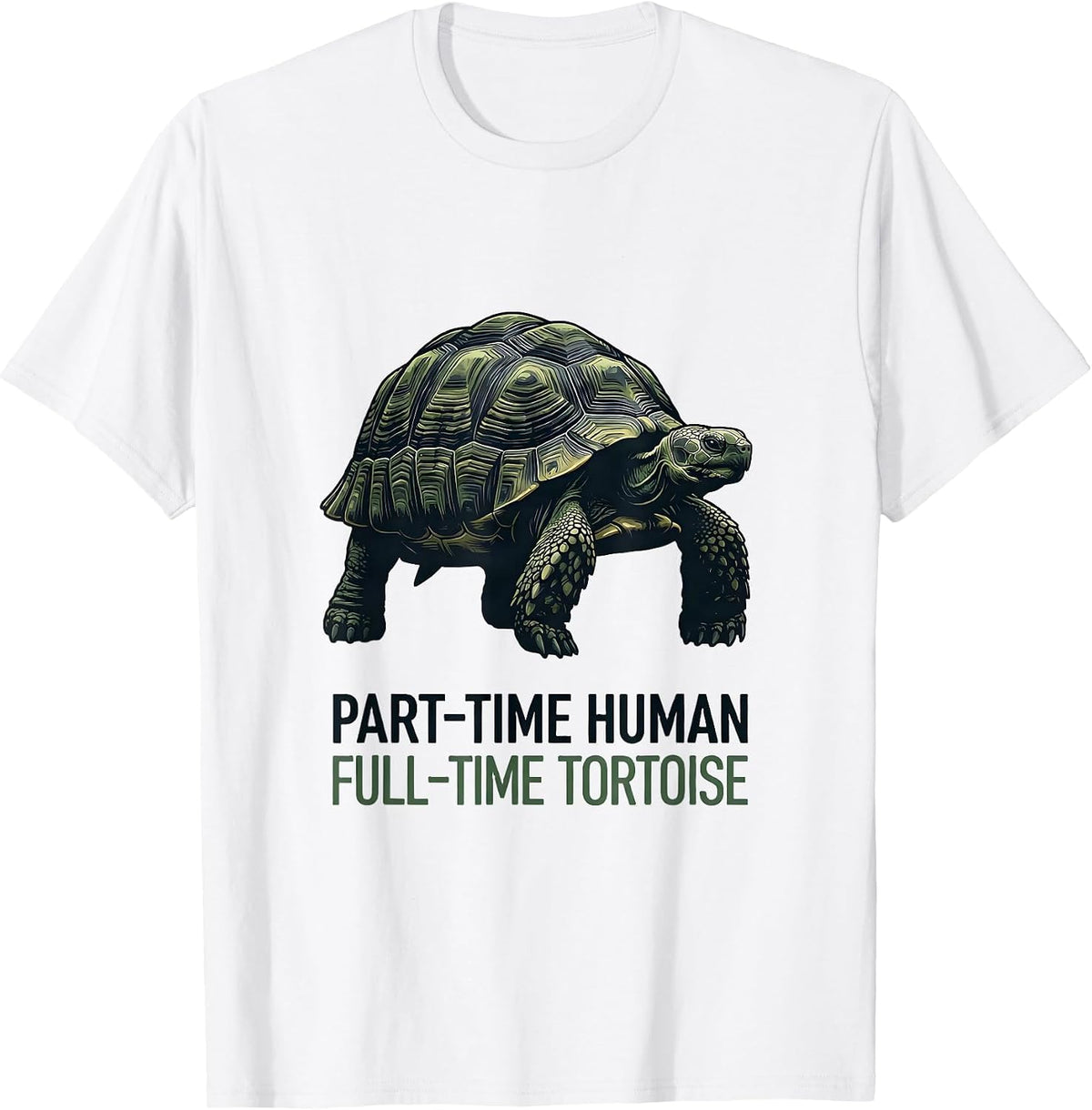 Men's Part-Time Human, Full-Time Tortoise Funny Animal Lover Gift T-Shirt - White