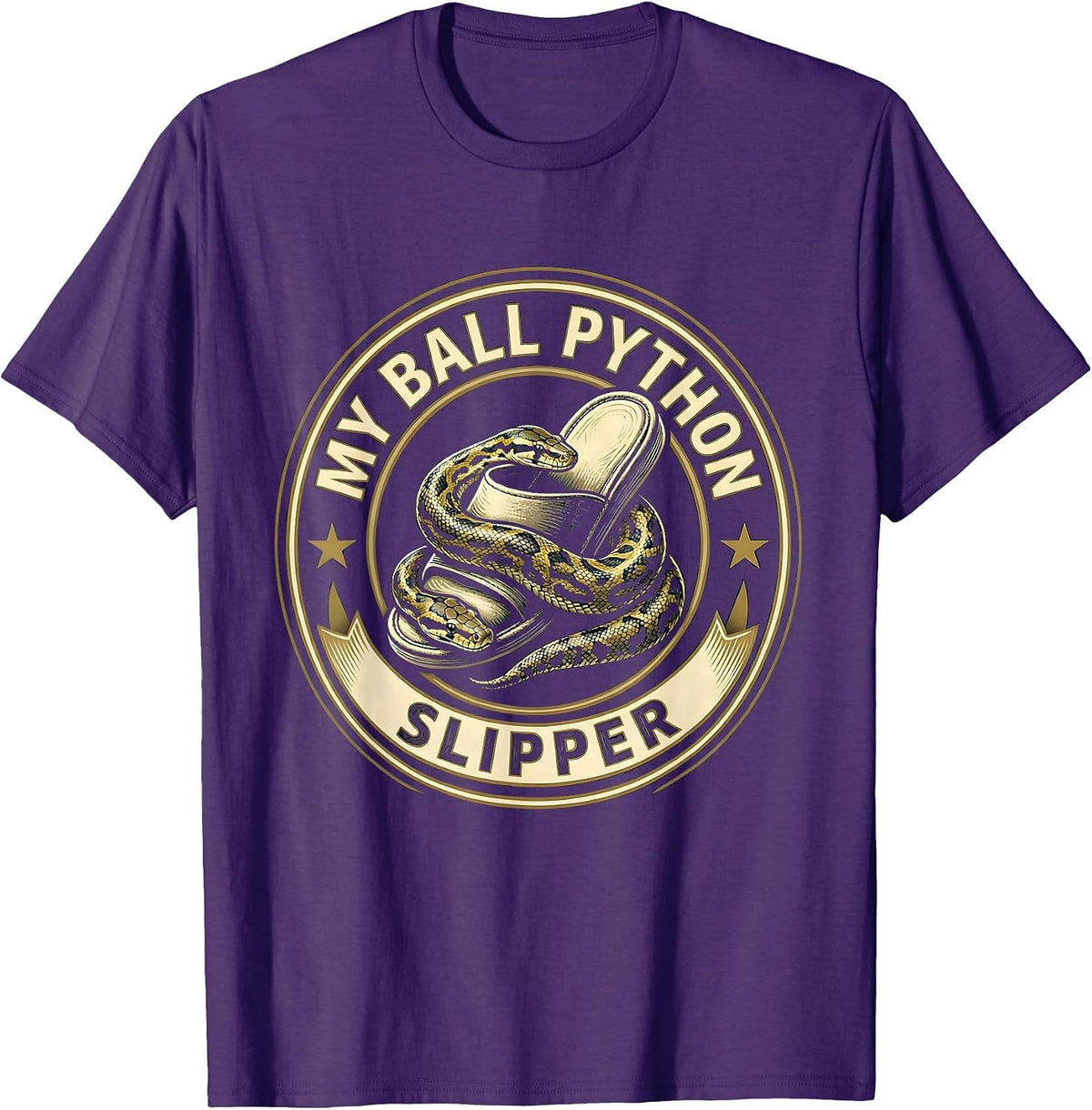 My Ball Python Slipper Funny Reptile Lover Snake Humor T-Shirt - Purple