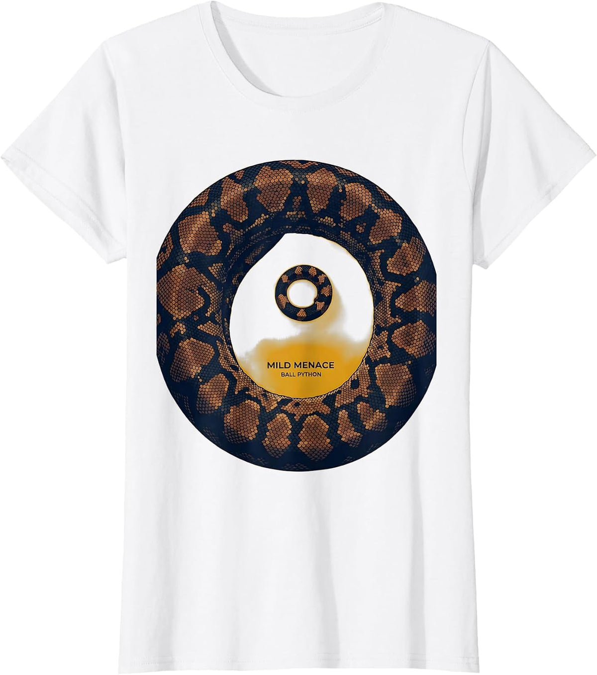 Mild Menace Ball Python Snake Lover Meme Humor T-Shirt - White