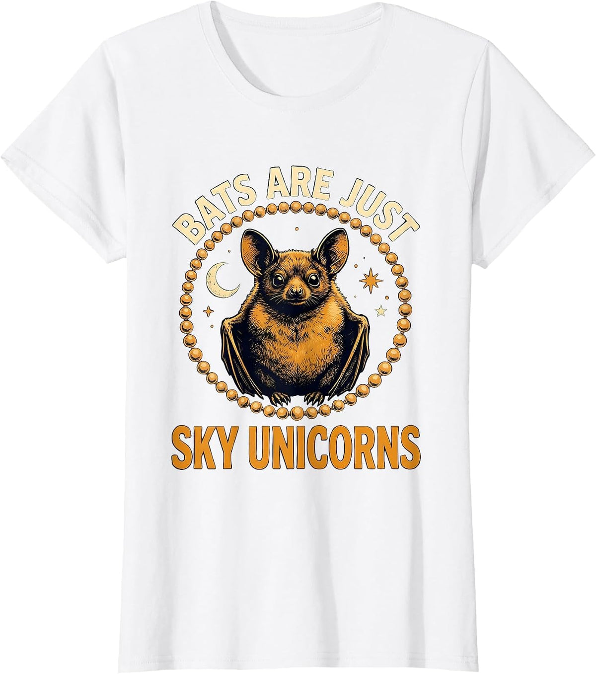 Women's Bats Are Just Sky Unicorns Funny Bat Lover Halloween Humor T-Shirt - White