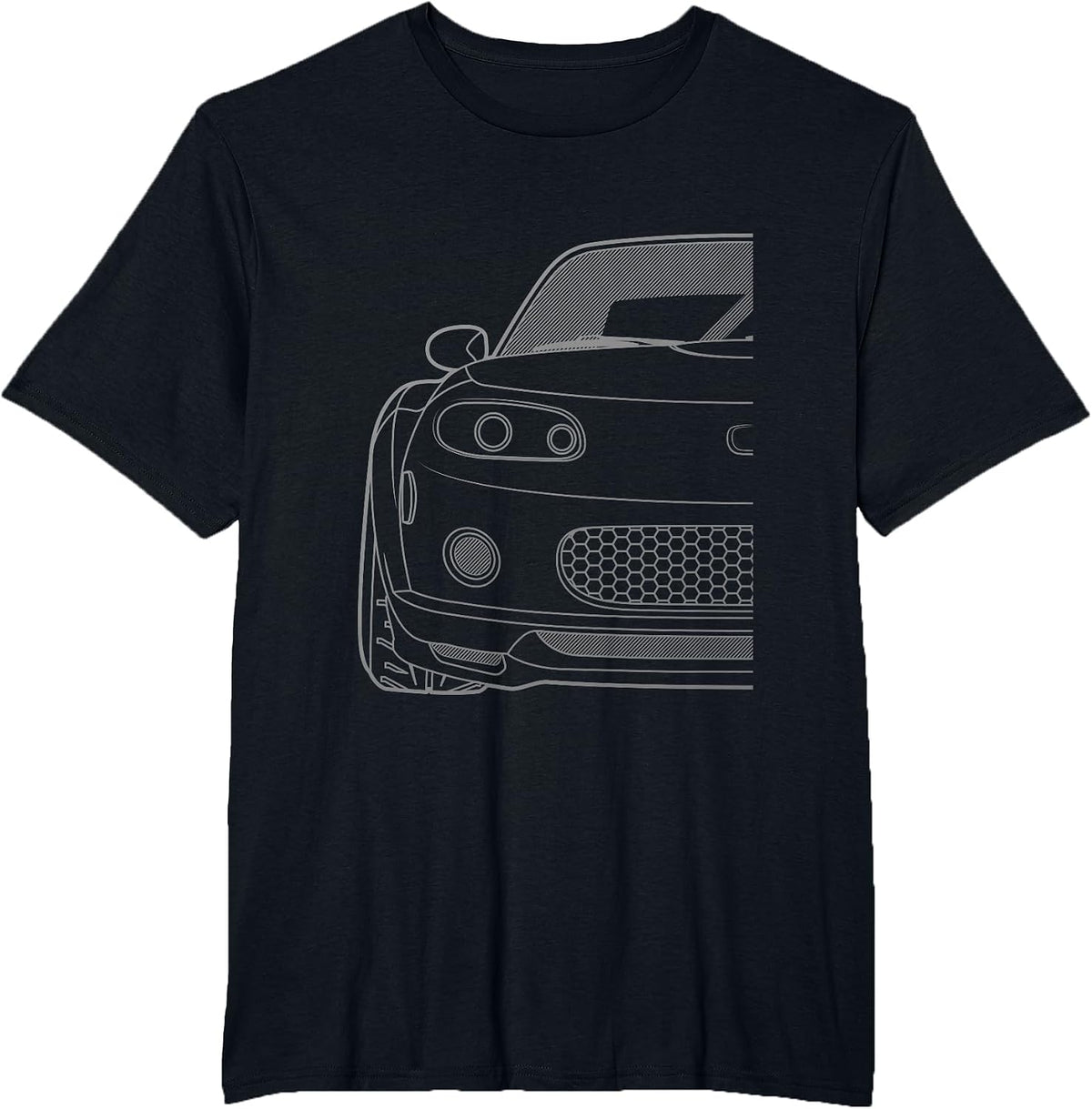 Roadster NC Series Racing Style Gray Tshirt T-Shirt - Black