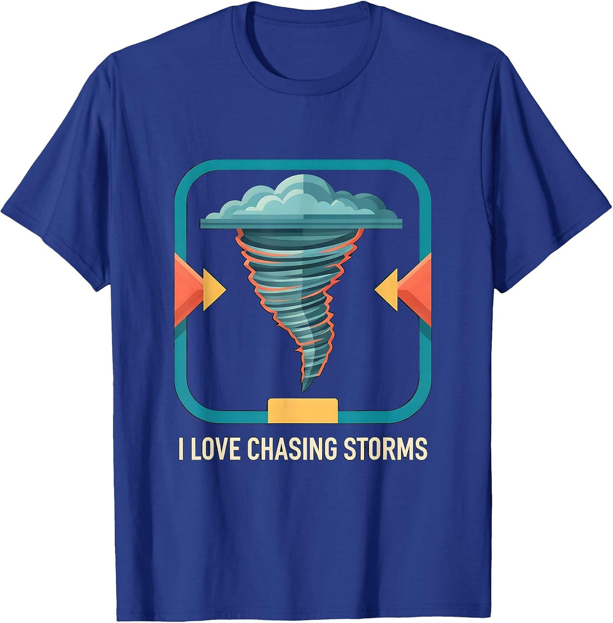 I Love Chasing Storms Funny Storm Chaser Weather Enthusiast T-Shirt - Royal Blue