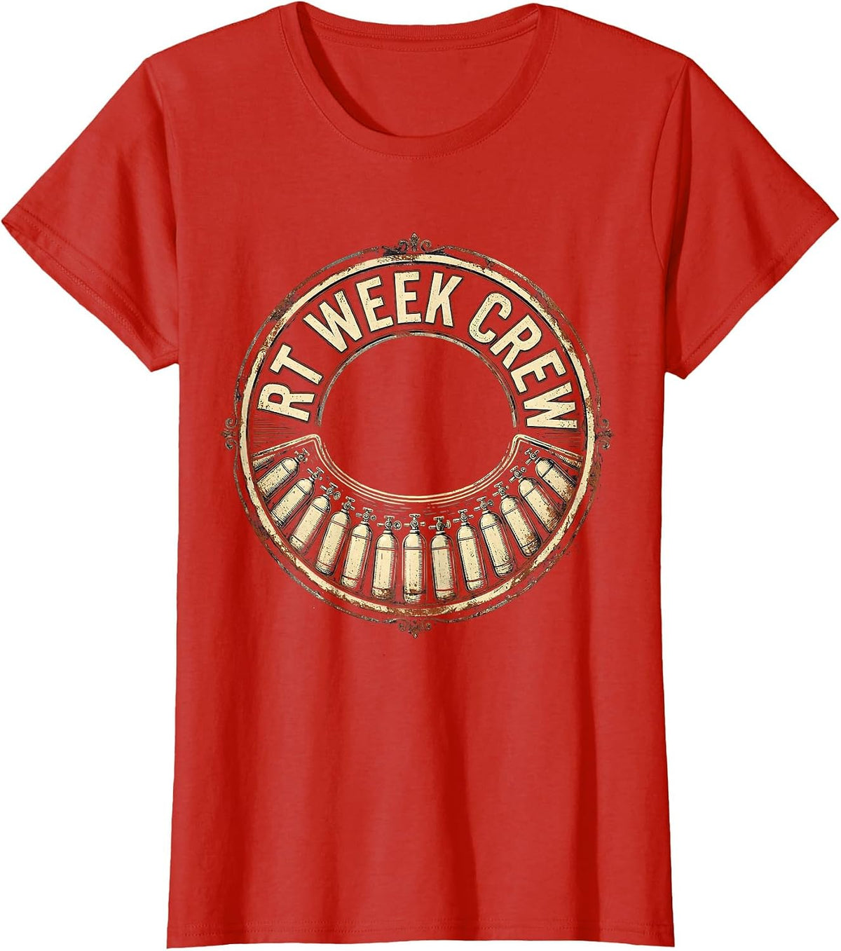 RT Week Crew Vintage Respiratory Therapist Care Week Pride T-Shirt - Red