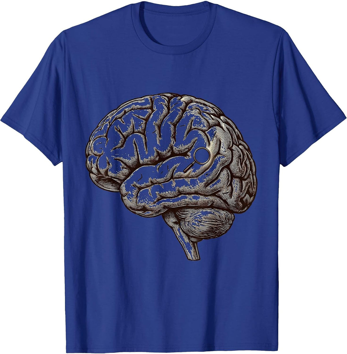 Brain Specimen Vintage Science Humor Anatomy Enthusiast T-Shirt - Royal Blue