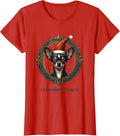 Women's Chihuahua Claus Funny Christmas Dog Lover Breed Humor T-Shirt - Red