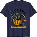 Jimothy Rubbish Royalty Funny Raccoon Meme Trash Panda T-Shirt - Navy Blue