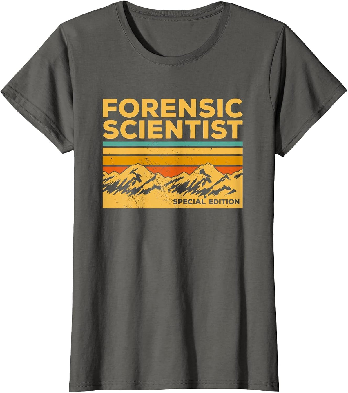Vintage Forensic Scientist Special Edition Forensic Science T-Shirt - Asphalt Grey