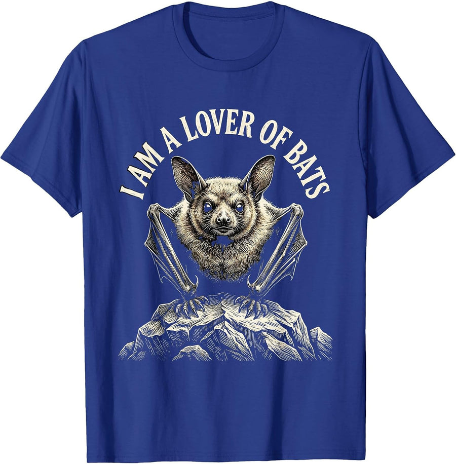I Am A Lover Of Bats Playful Bat Enthusiast Wildlife T-Shirt - Royal Blue