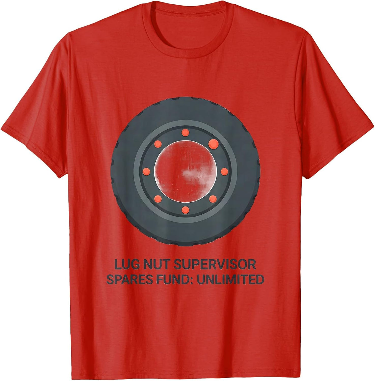 Men's Lug Nut Supervisor, Spares Fund: Unlimited RC Racer T-Shirt - Red