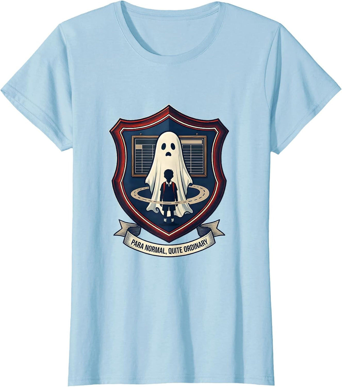 Women's Para Normal Quite Ordinary Ghost Para Paraprofessional T-Shirt - Baby Blue