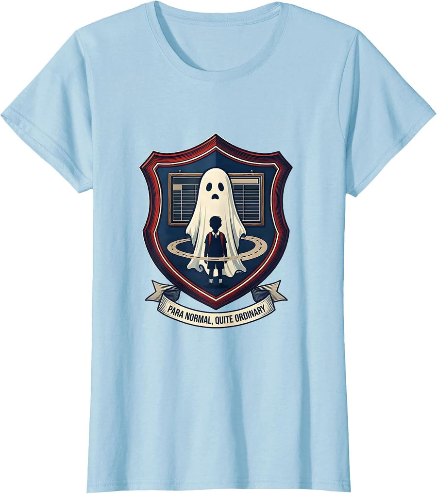Women's Para Normal Quite Ordinary Ghost Para Paraprofessional T-Shirt - Baby Blue