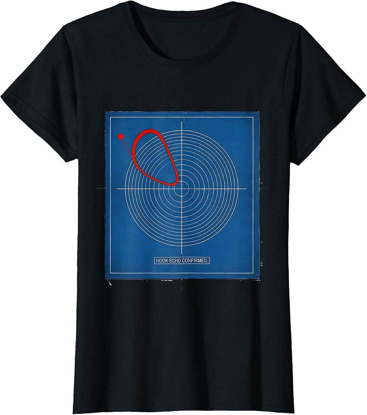Hook Echo Confirmed Technical Blueprint Storm Chaser T-Shirt - Black