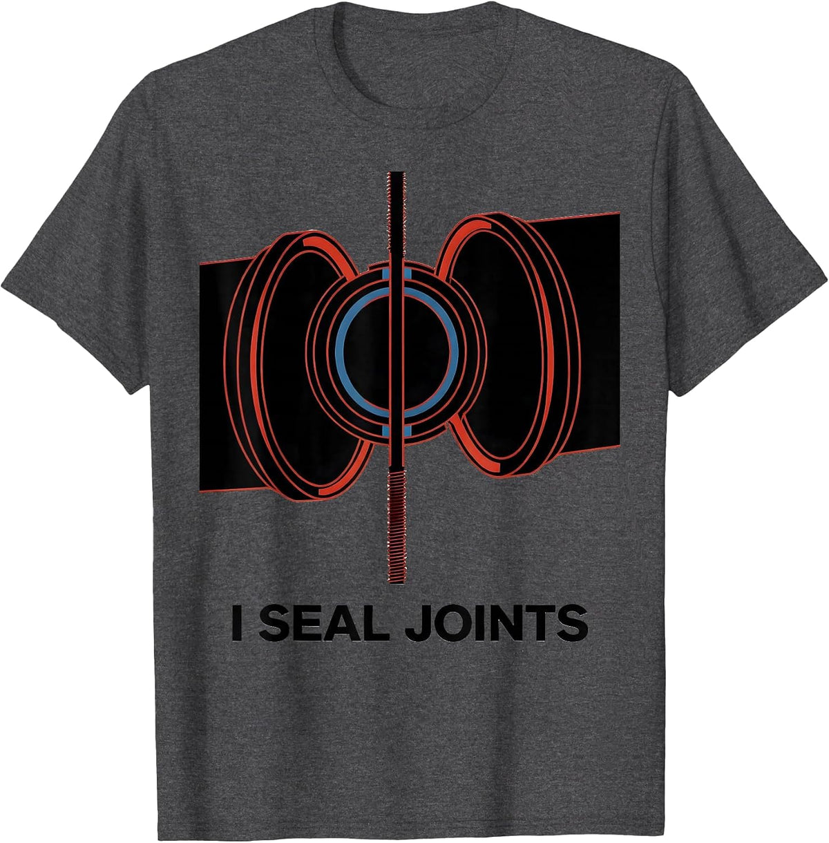 Men's I Seal Joints Funny Plumber Pipefitter Union Worker Gift T-Shirt - Dark Heather Grey