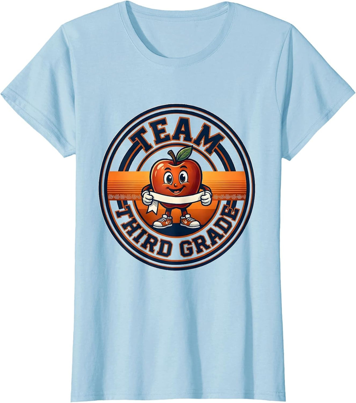Team Third Grade Retro Teacher Back To School T-Shirt - Baby Blue