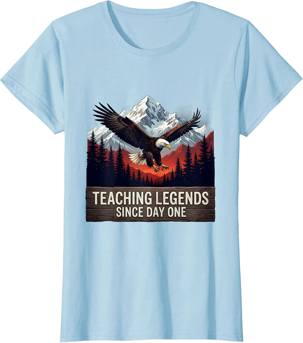 Teaching Legends Since Day One Third Grade Tee T-Shirt - Baby Blue