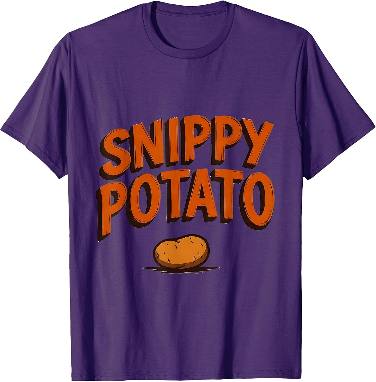 Men's Snippy Potato Funny Grouchy Potato Sweet Potato Couple T-Shirt - Purple