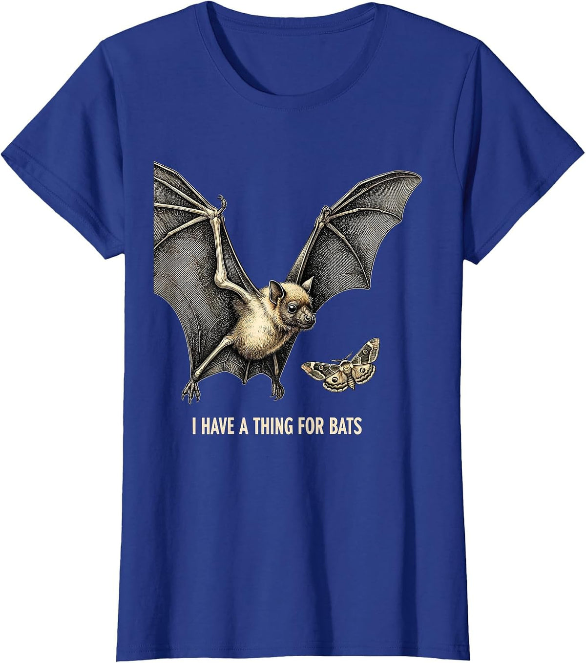 Women's I Have A Thing For Bats Funny Bat Lover Wildlife T-Shirt - Royal Blue