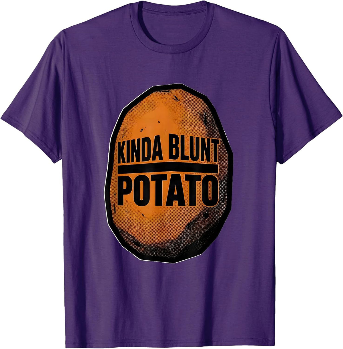 Kinda Blunt Potato Funny Sweet Potato Grouchy Potato Couple T-Shirt - Purple