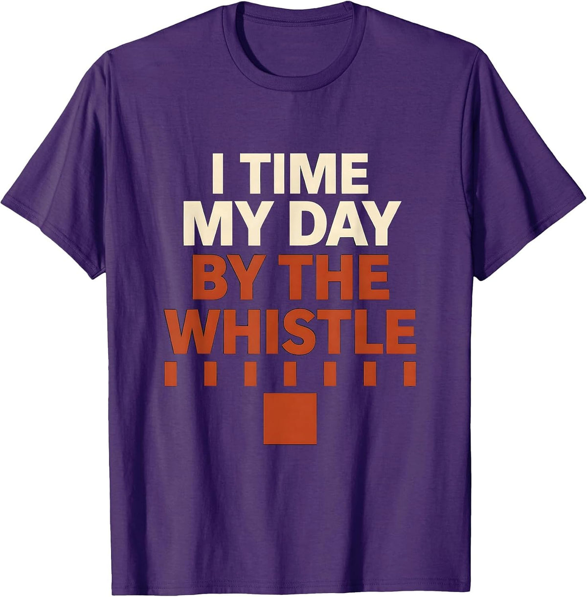 I Time My Day By The Whistle Retro Steam Train Engineer T-Shirt - Purple