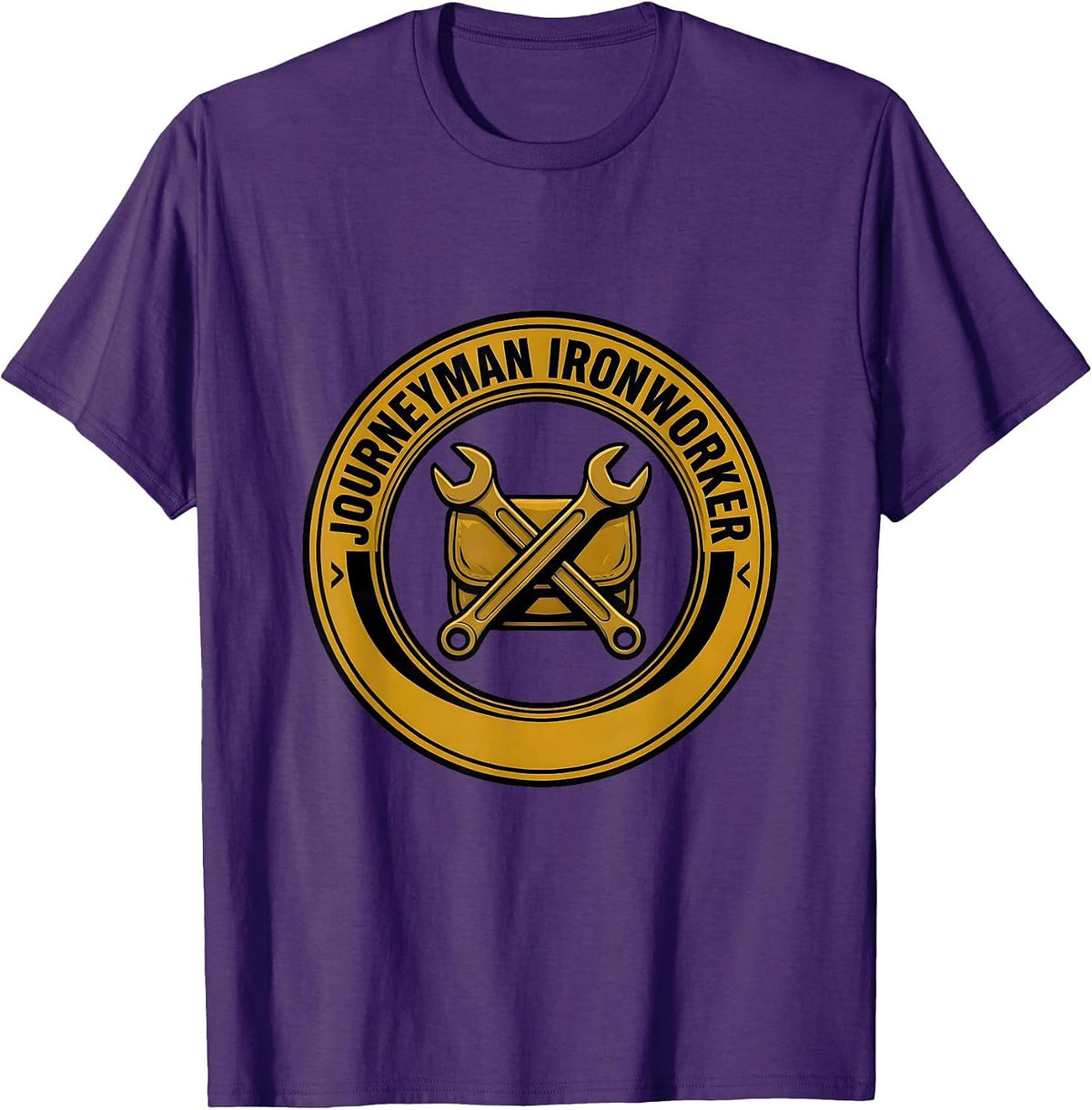 Men's Journeyman Ironworker Funny Blacksmith Metalworker Trade T-Shirt - Purple