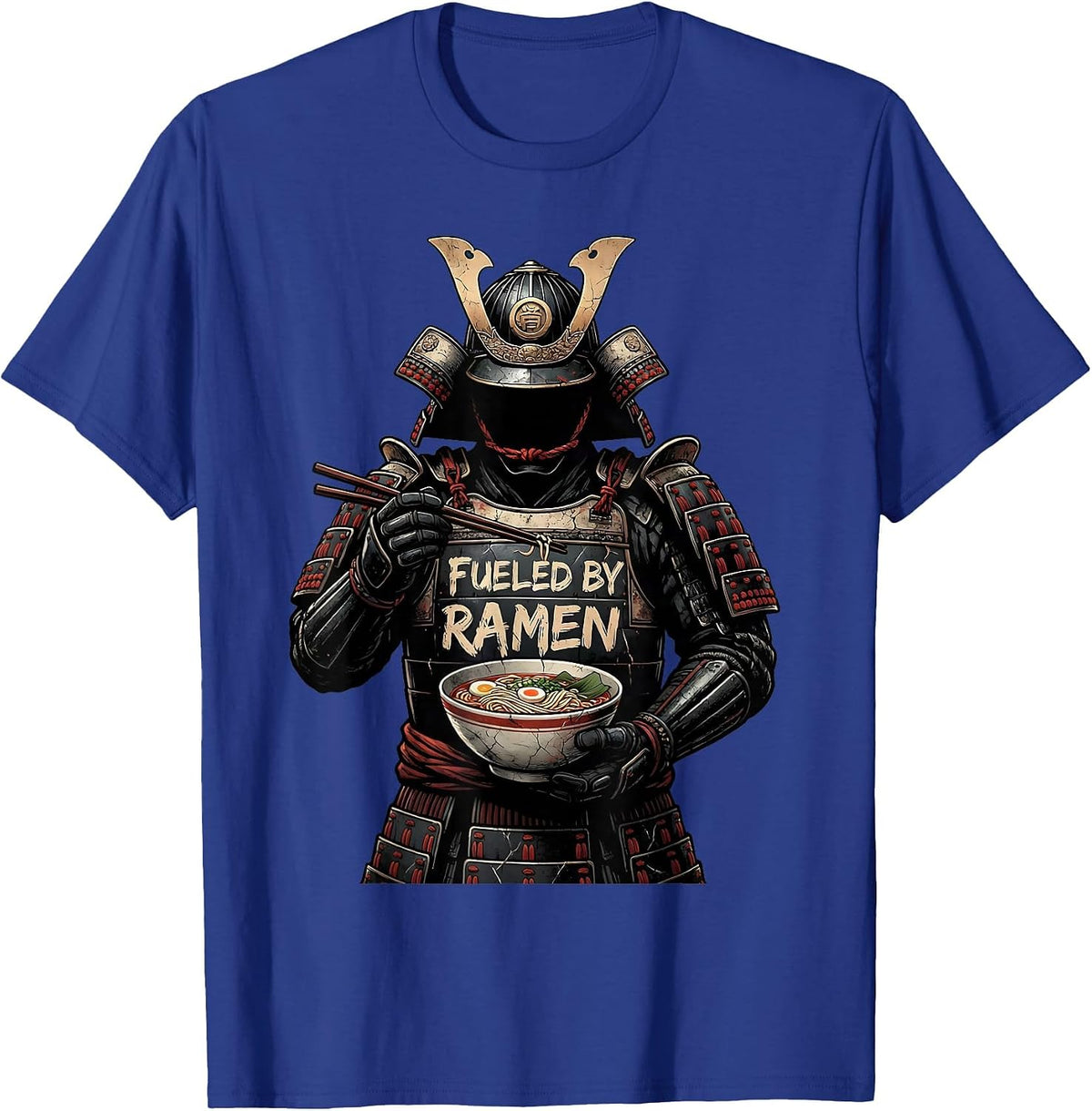 Fueled by Ramen Japanese Noodle Lover Design T-Shirt - Royal Blue